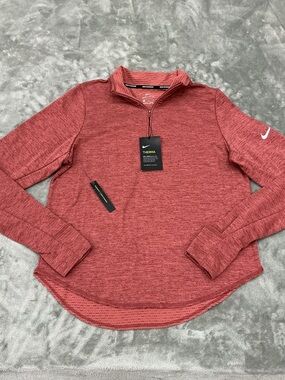 Nike Running Sri Fit 1/4 Zip Pullover Long Sleeve Shirt Womens Medium BV3012-661